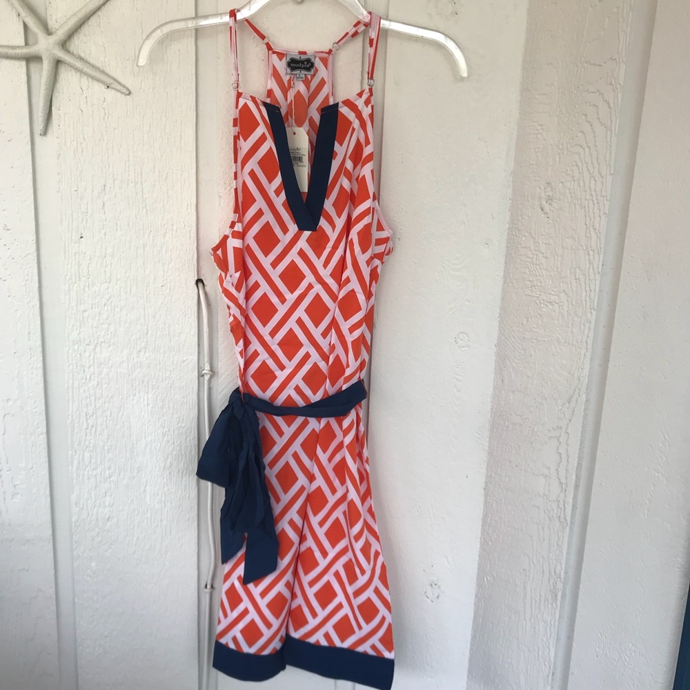 NWT Auburn Game Day Dress orange and navy Large